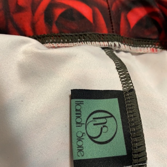 Rose bodycon spandex summer pencil or mini skirt, Sz M - Picture 4 of 5